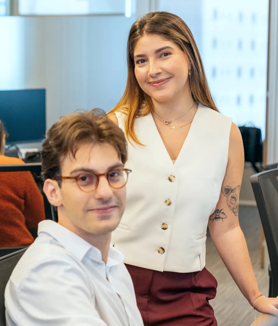 Neder Saada e Paola Garcia, estagiários do Patria