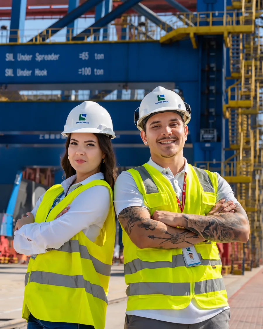 Jovens talentos da Santos Brasil em ambiente colaborativo